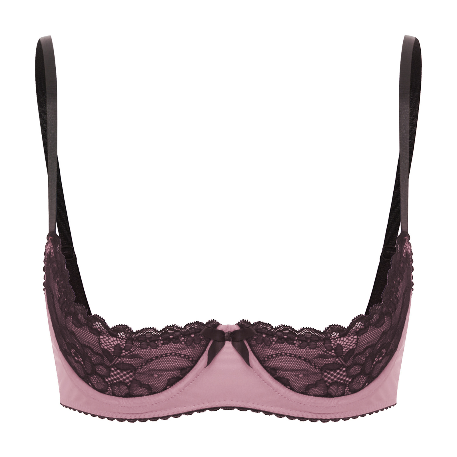 Underwire Bra Padded - Женское сексуальное белье: бюстгальтер-балконет с открытой