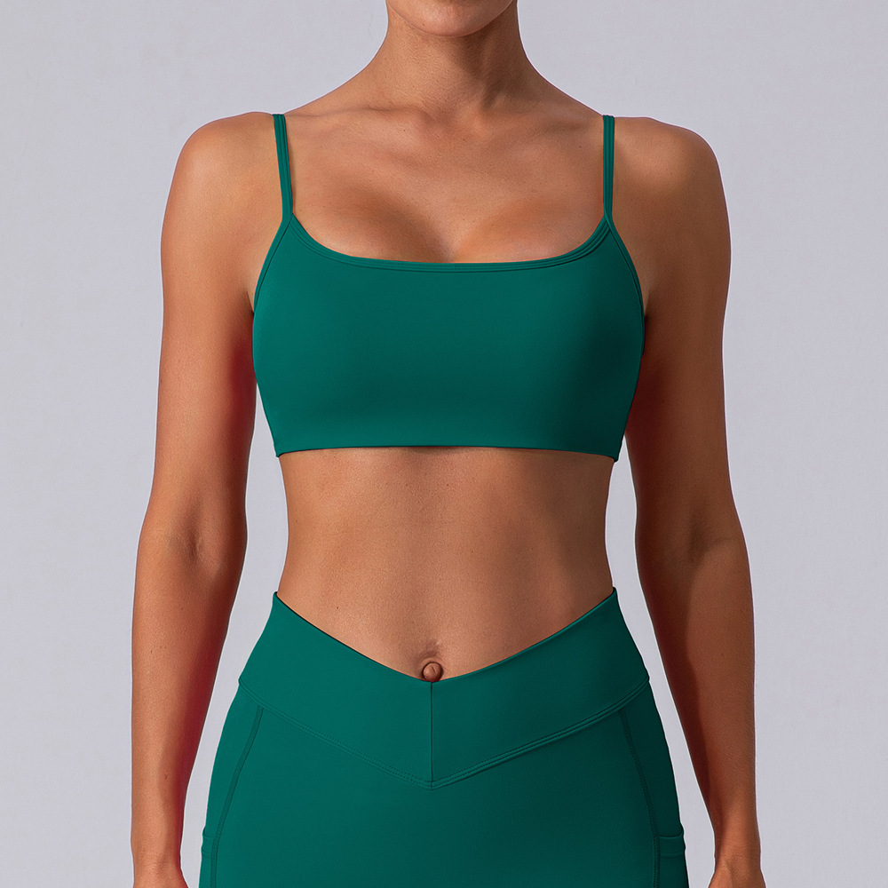 Sports Bra Racerback - Женский спортивный бюстгальтер, противоударный топ для