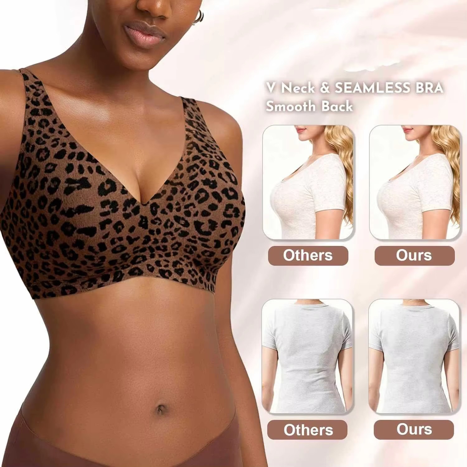 Бюстгальтер с леопардовым прин – обзор и цена Plunge Bra Push Up